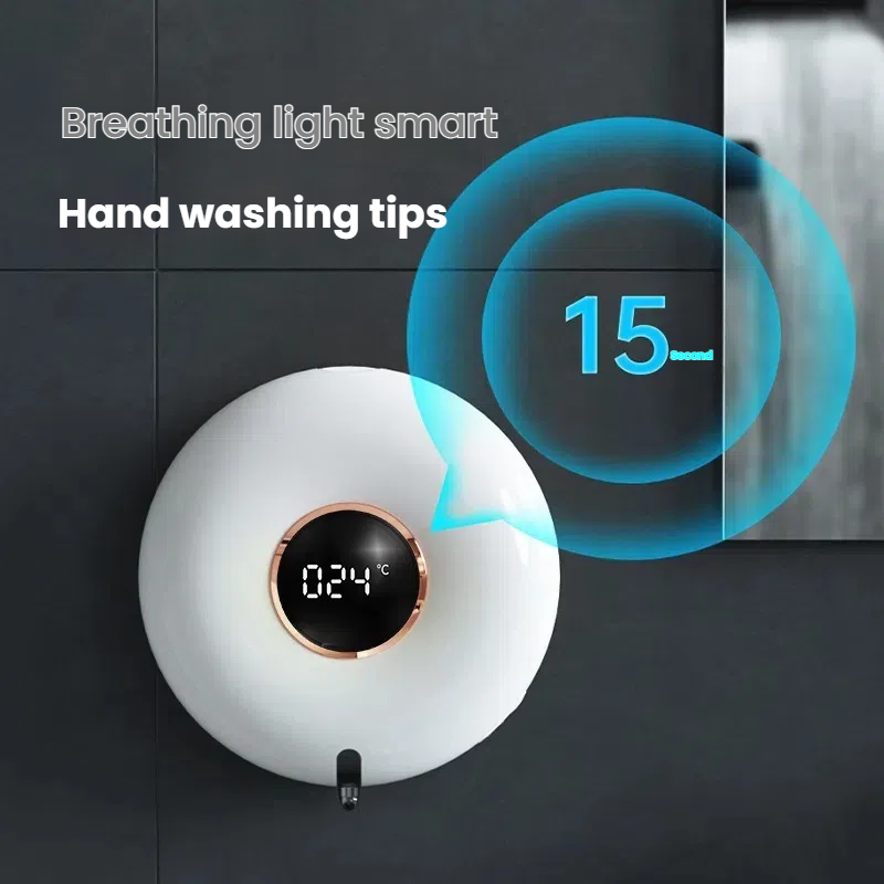 Electric Wall Mount Auto Dish Liquid Soap Dispenser Sensor Foaming Smart Touchless for Kitchen,Bathroom