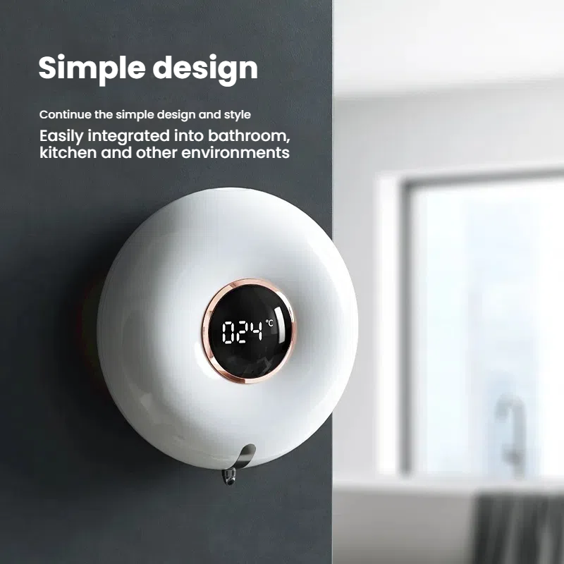 Electric Wall Mount Auto Dish Liquid Soap Dispenser Sensor Foaming Smart Touchless for Kitchen,Bathroom