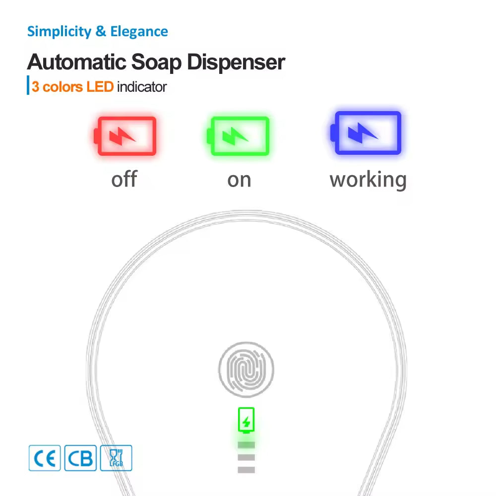 Wall Mount Sensor Automatic Liquid Soap Dispenser For Kitchen Bathroom