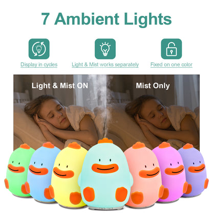 Cute Duck USB Essential Oil Aroma Diffuser Ultrasonic Personal Air Humidifier