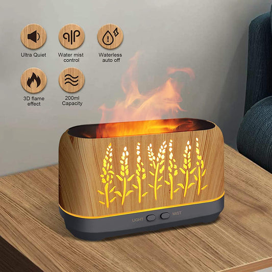 Ultrasonic USB Humidifier 200ML 3D Simulation Fragrance Flame Aroma Diffuser