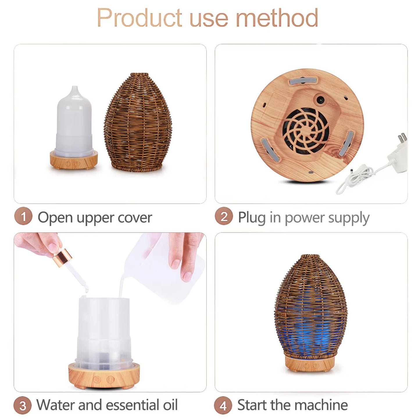 Plant Rattan Humidifying for Stylish Christmas Gift Household