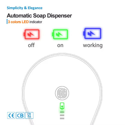Wall Mount Sensor Automatic Liquid Soap Dispenser For Kitchen Bathroom